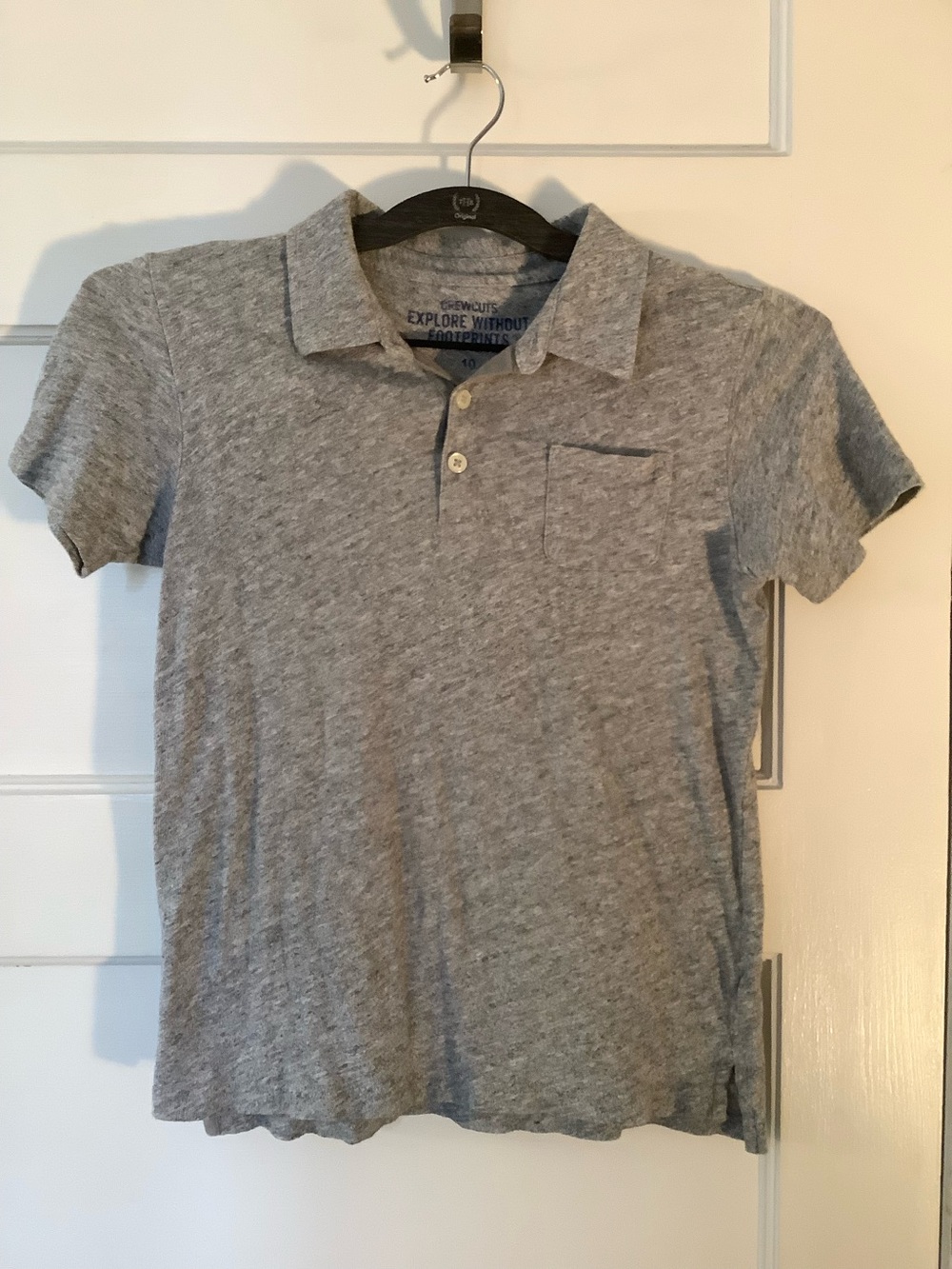 J. Crew Crewcuts Marled Gray Polo Shirt, Boys 10. Great Classic Cotton
